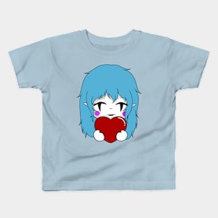 candy cane valentine chibi Kids T-Shirt